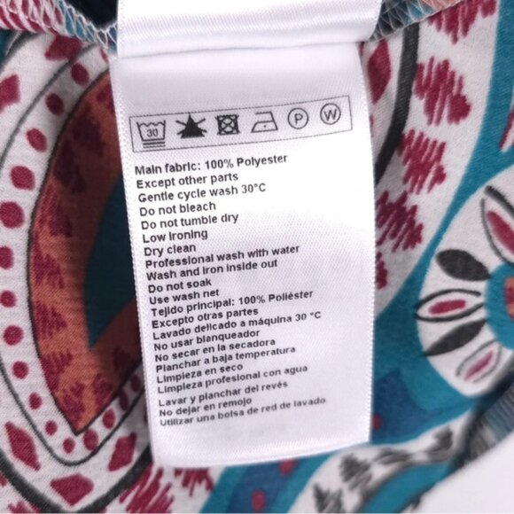 NWT Ba&sh ROBE JARA Mixed Print Wrap Mini Dress Turquoise 1E23JARA Size 3 MEDIUM - Picture 15 of 15